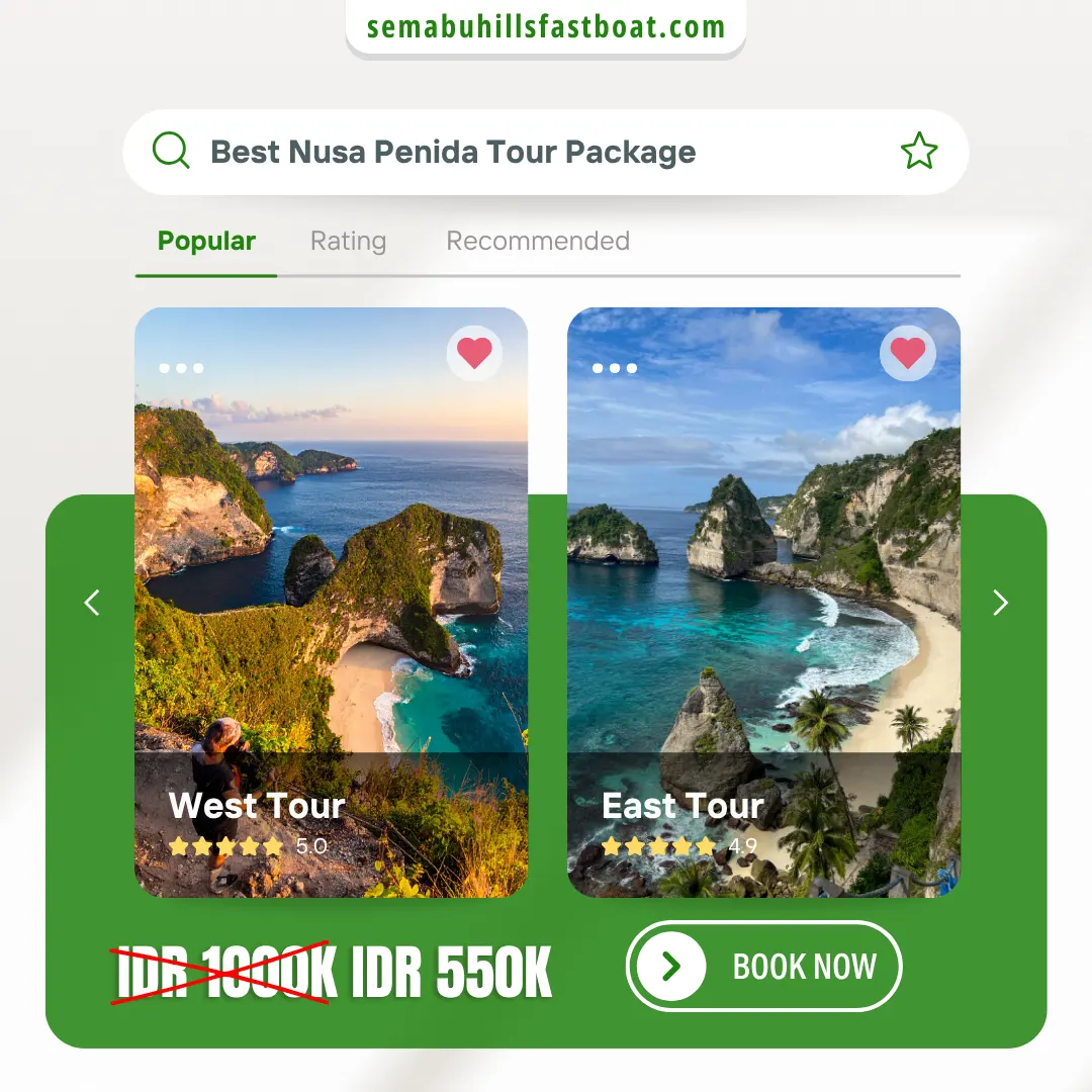 Nusa Penida Tour Package by Semabu Hills Fast Boat